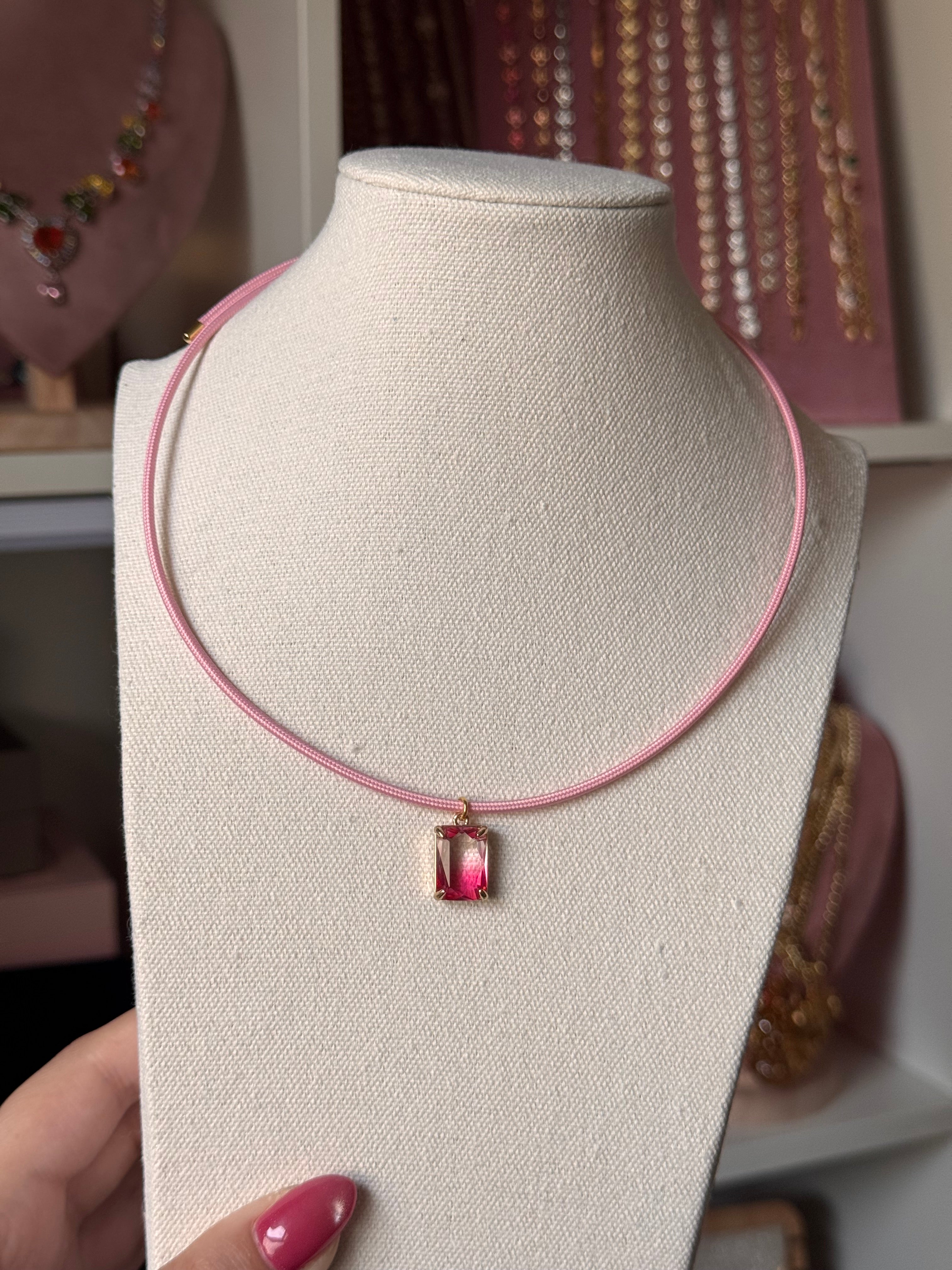 COLLAR PINK VELVET