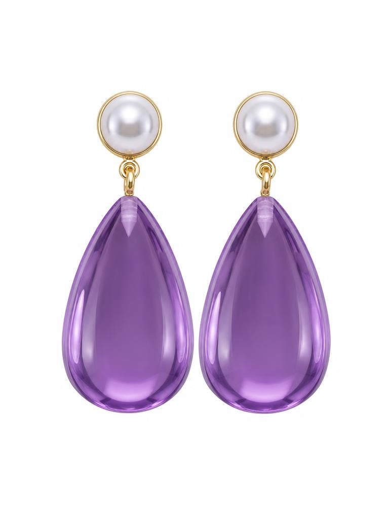 PENDIENTES GOTA PURPLE