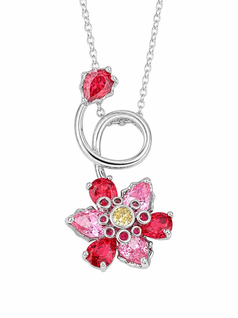 COLLAR CISNE ROSA SILVER