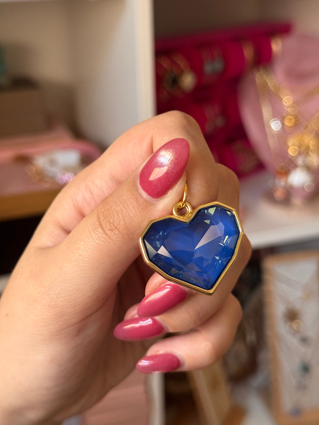 DIJE HEARTS AZUL OSCURO