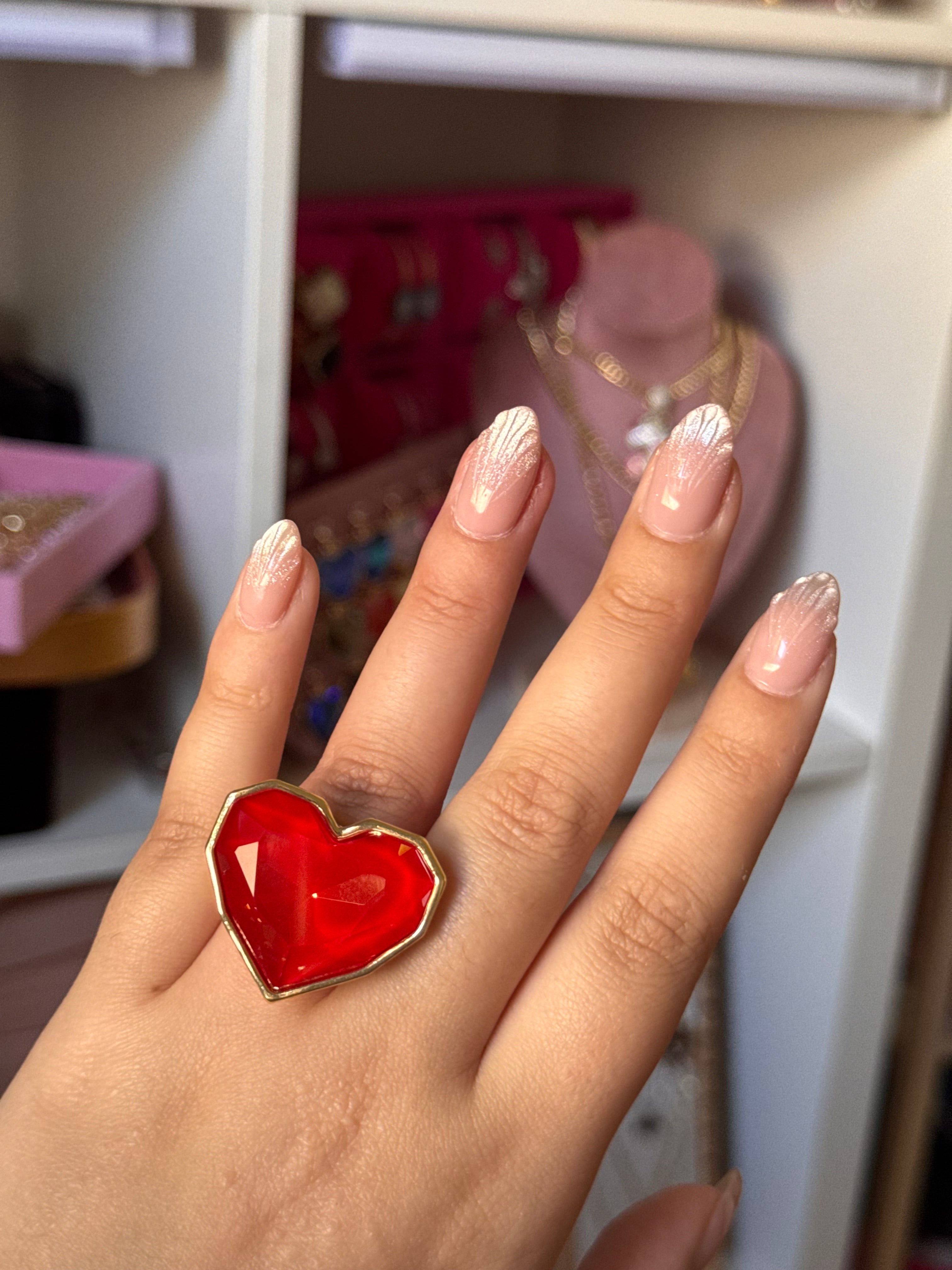 ANILLO HEARTS ROJO