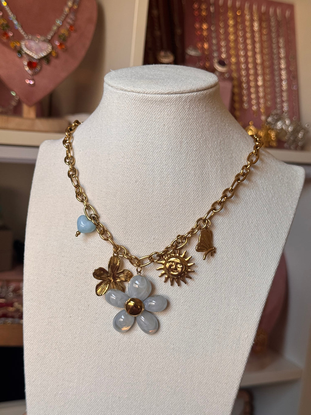COLLAR FLOR BLUE