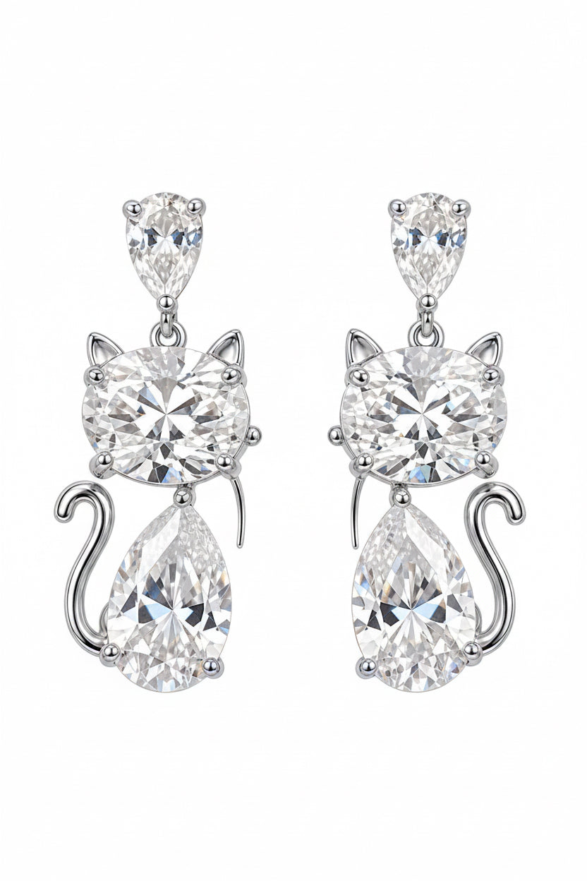 PENDIENTES CAT SILVER