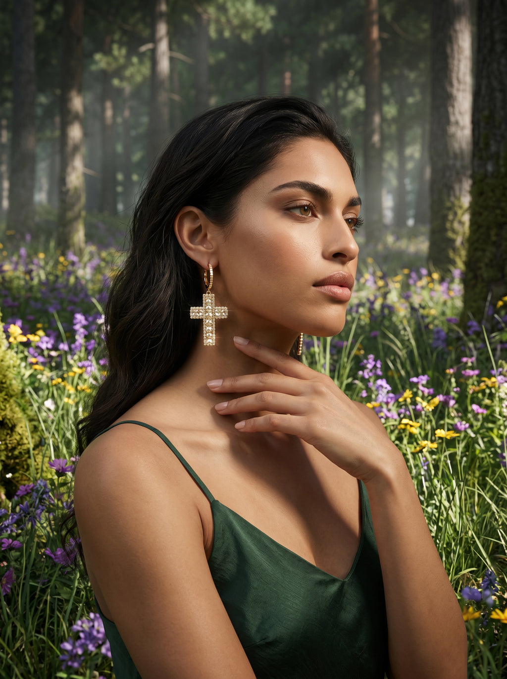 PENDIENTES CROSS DIAMONT