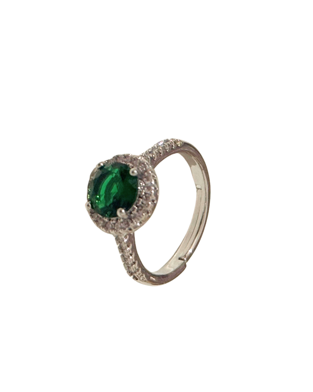 ANILLO GREEN SILVER