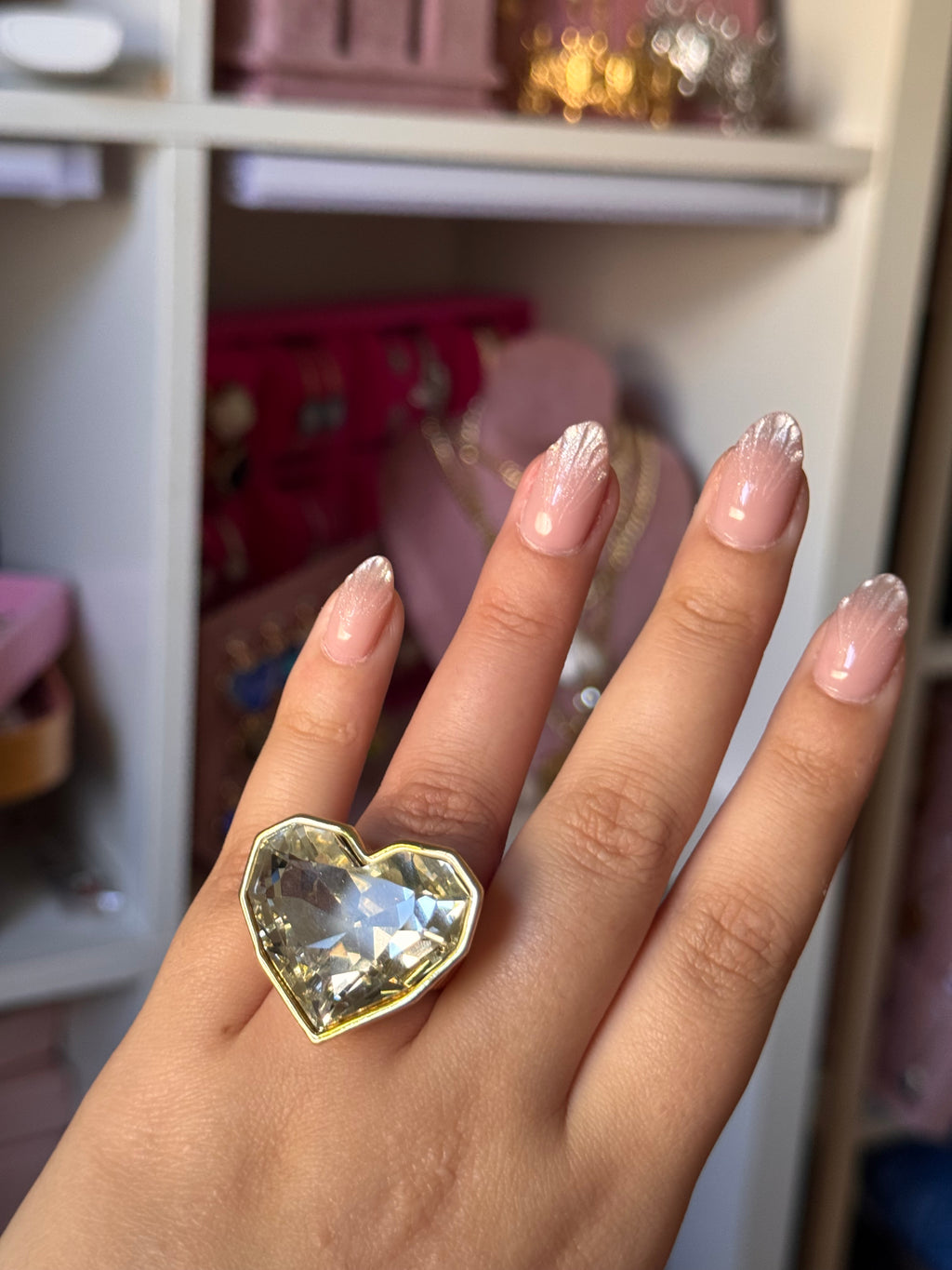 ANILLO HEARTS WHITE