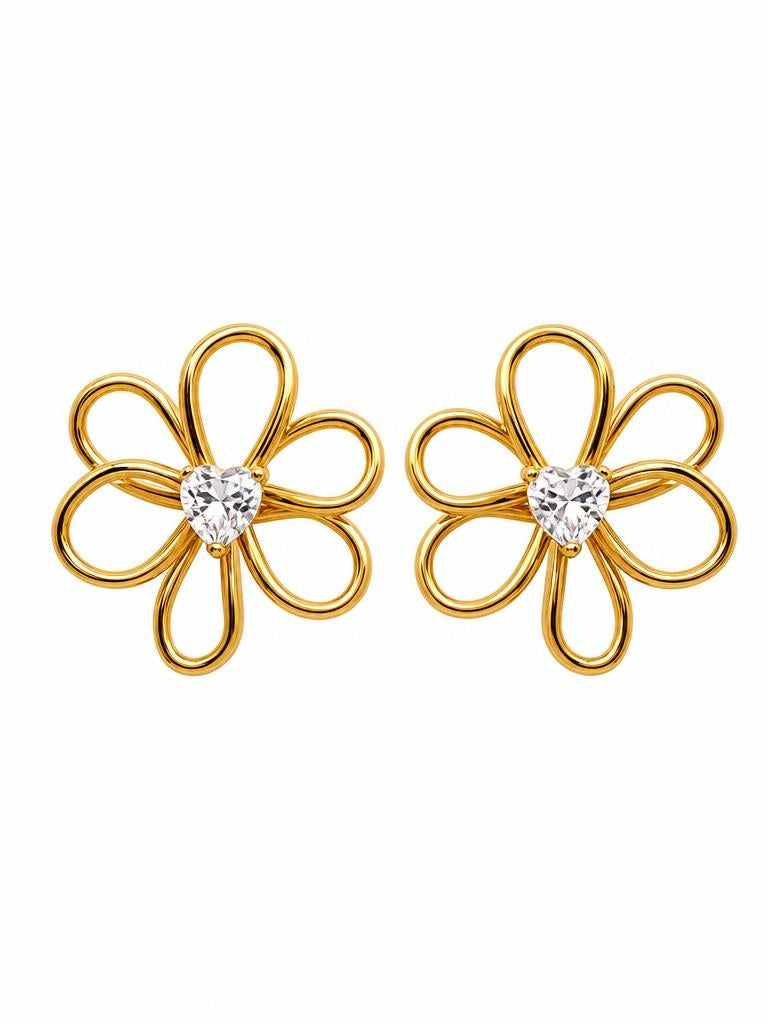 PENDIENTES FLOR BRILLANTE