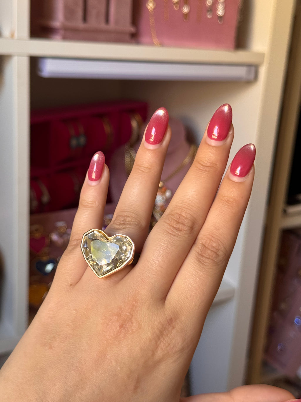 ANILLO HEARTS WHITE T18