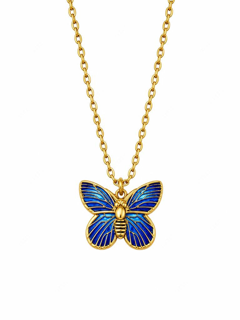 COLLAR BLUE BUTTERFLY