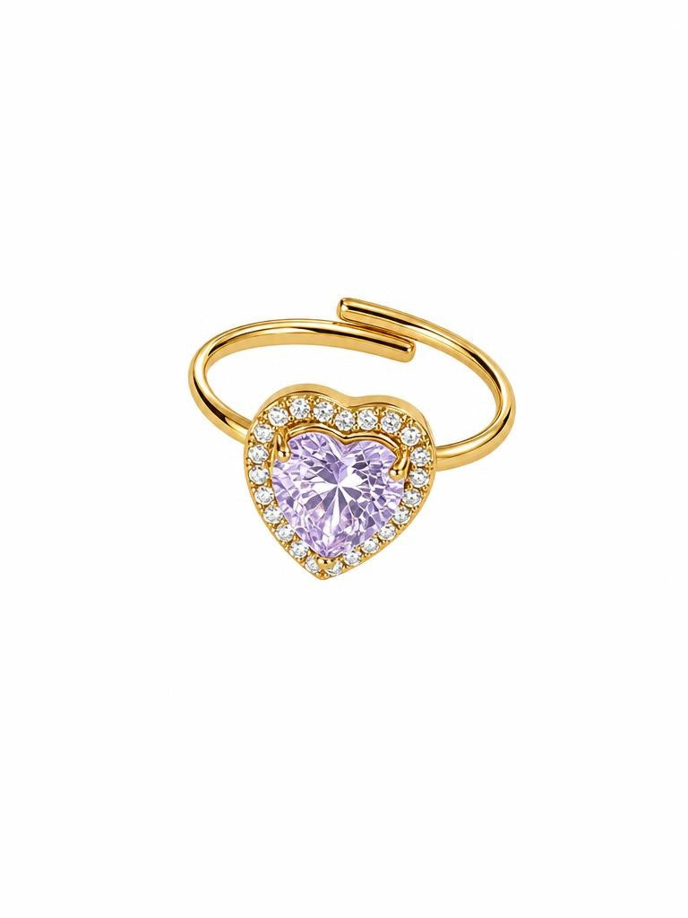 ANILLO HEART LILA