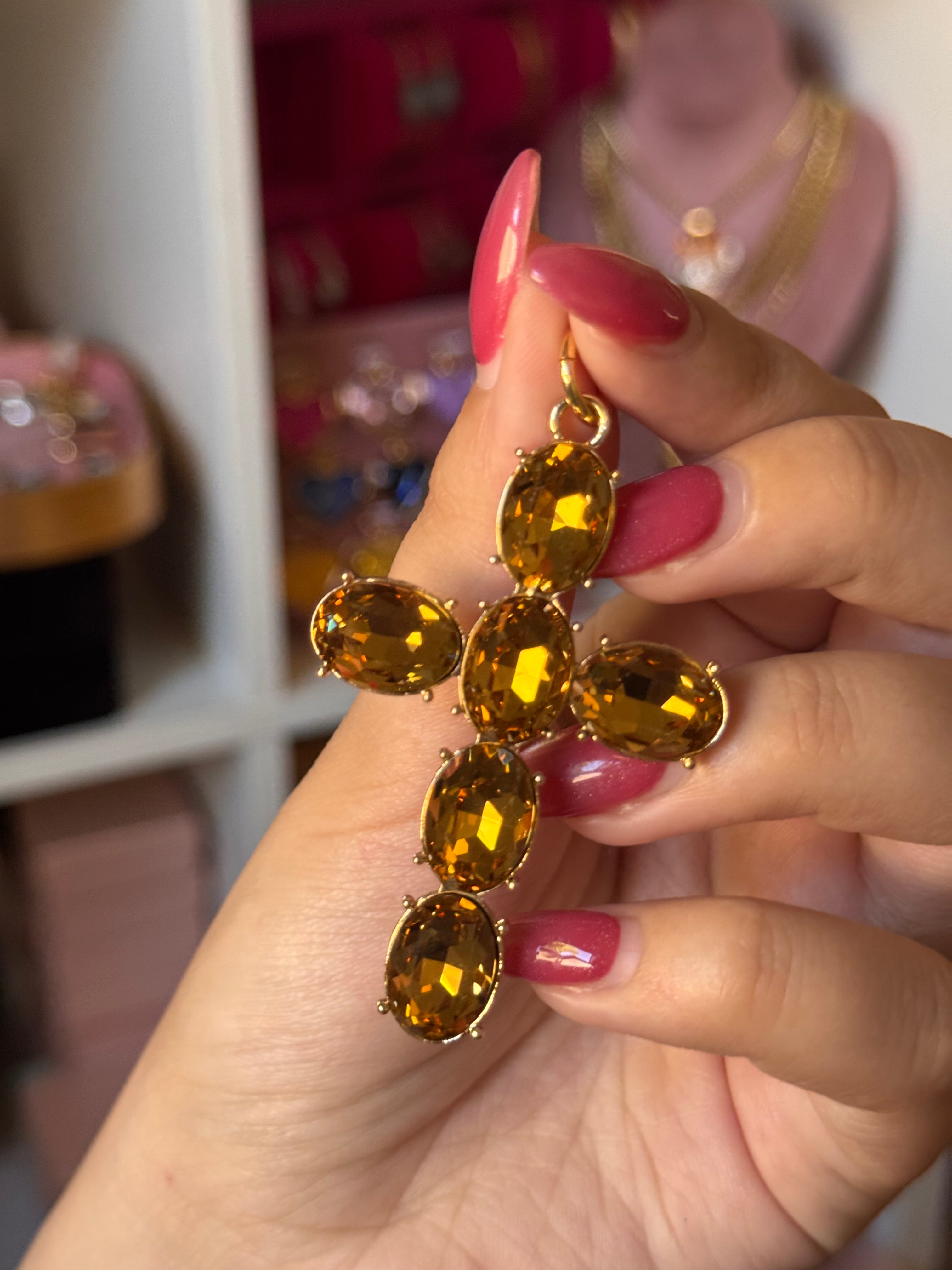DIJE CRISTAL ÁMBAR