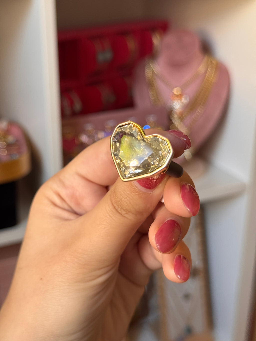 ANILLO HEARTS WHITE T18