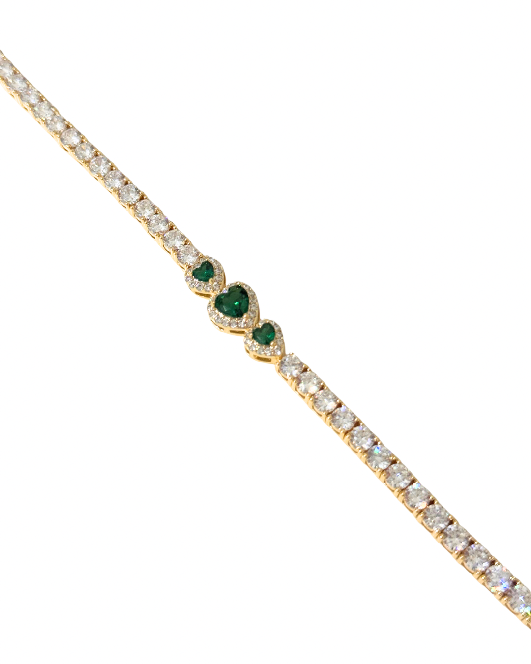 PULSERA HEARTS GREEN