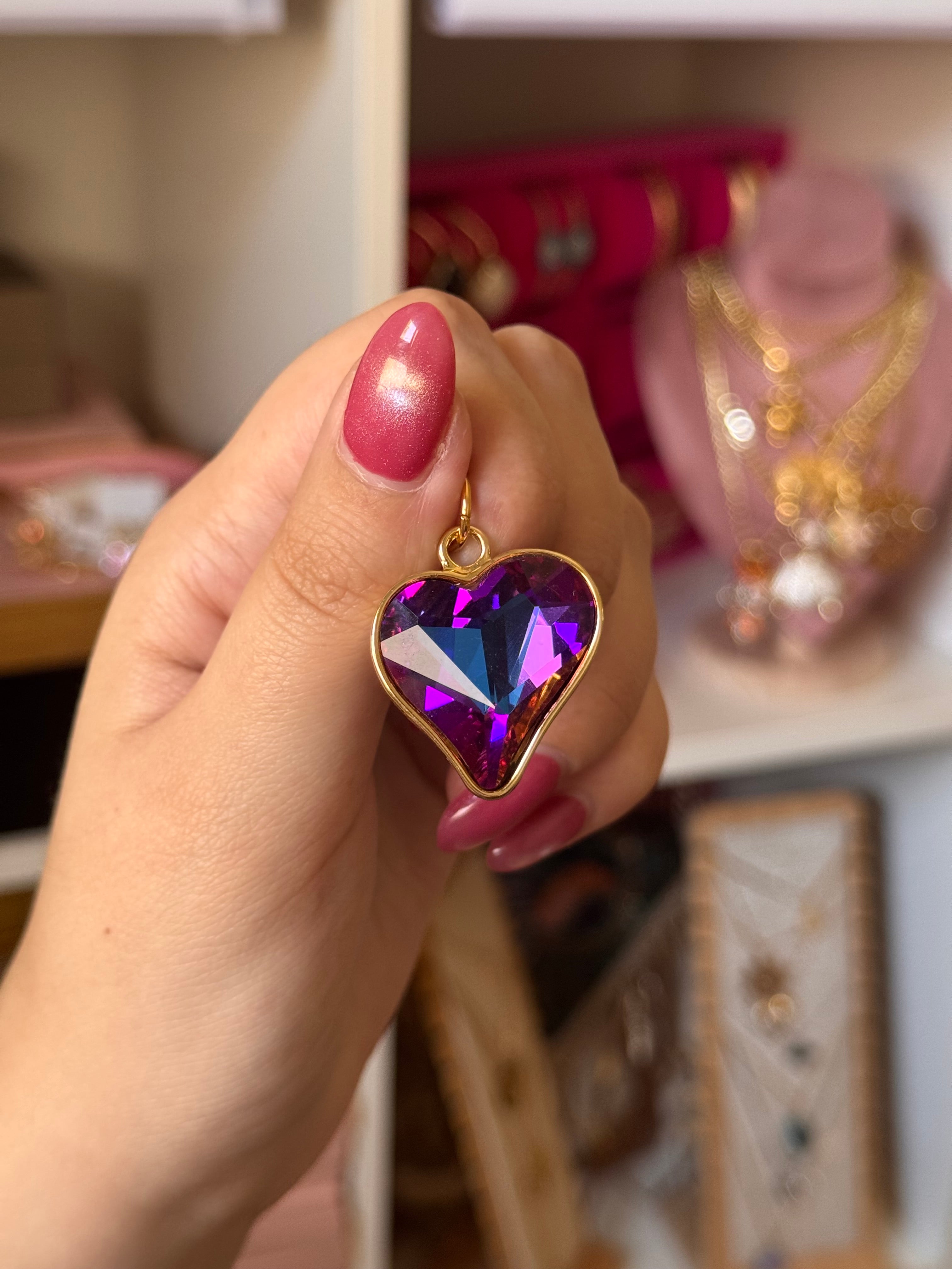 DIJE LOVE MORADO BRILLANTE