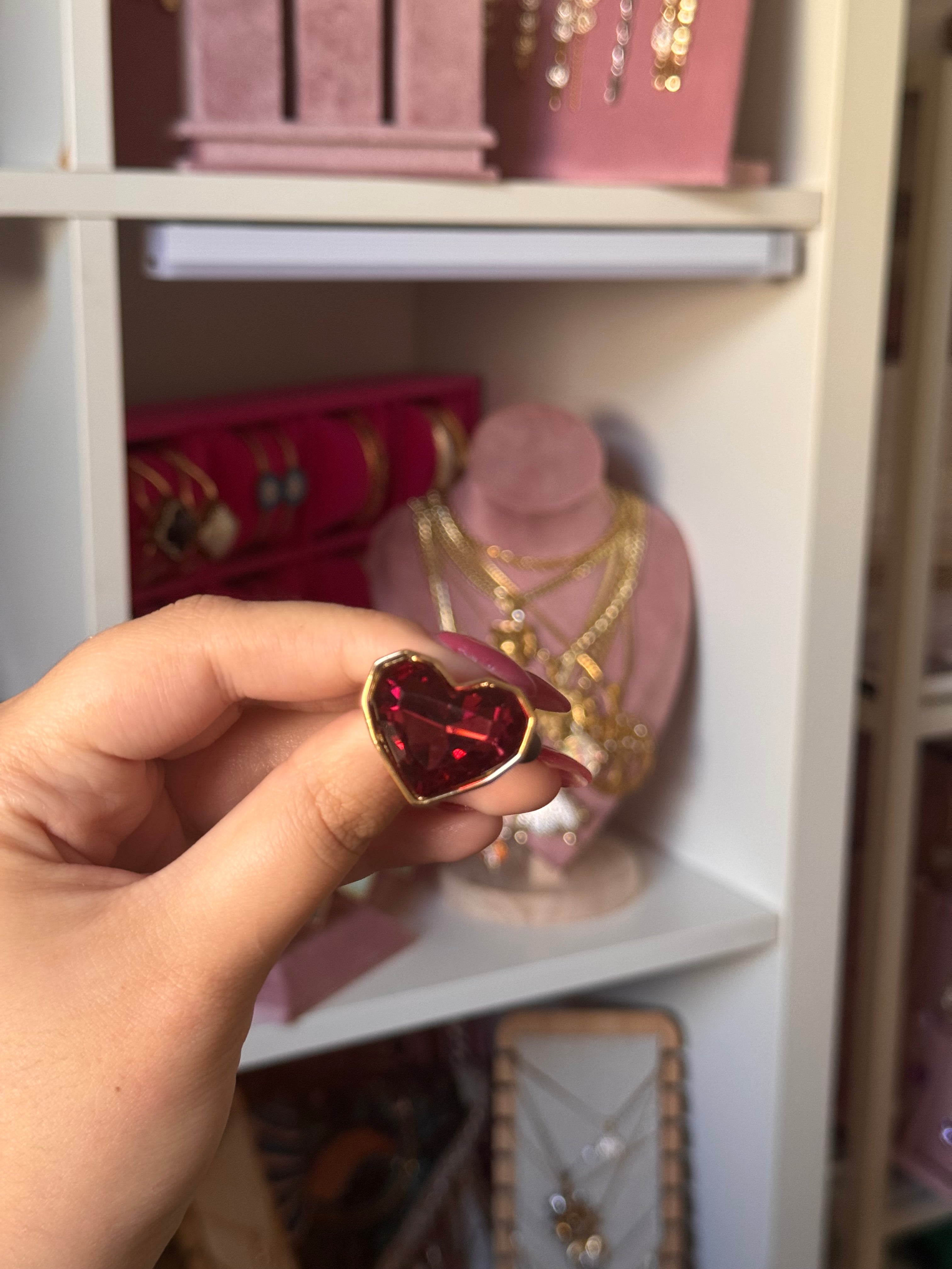ANILLO HEART ROJO
