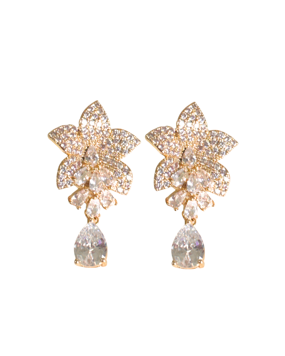 PENDIENTES FLORALES GOLD