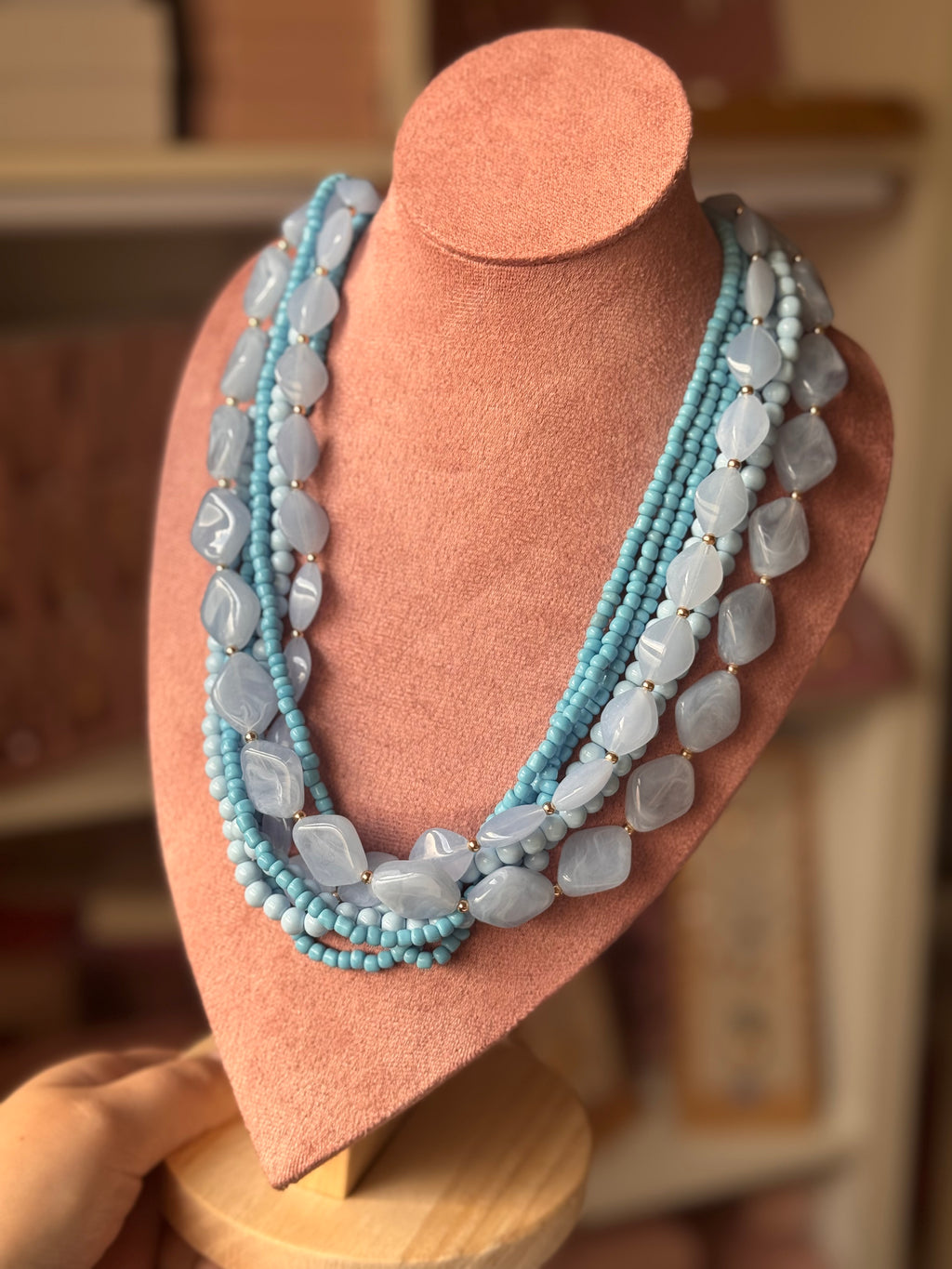COLLAR AGUAMARINA