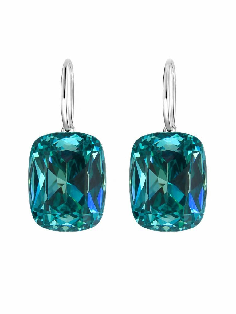 PENDIENTES CRISTAL AQUA