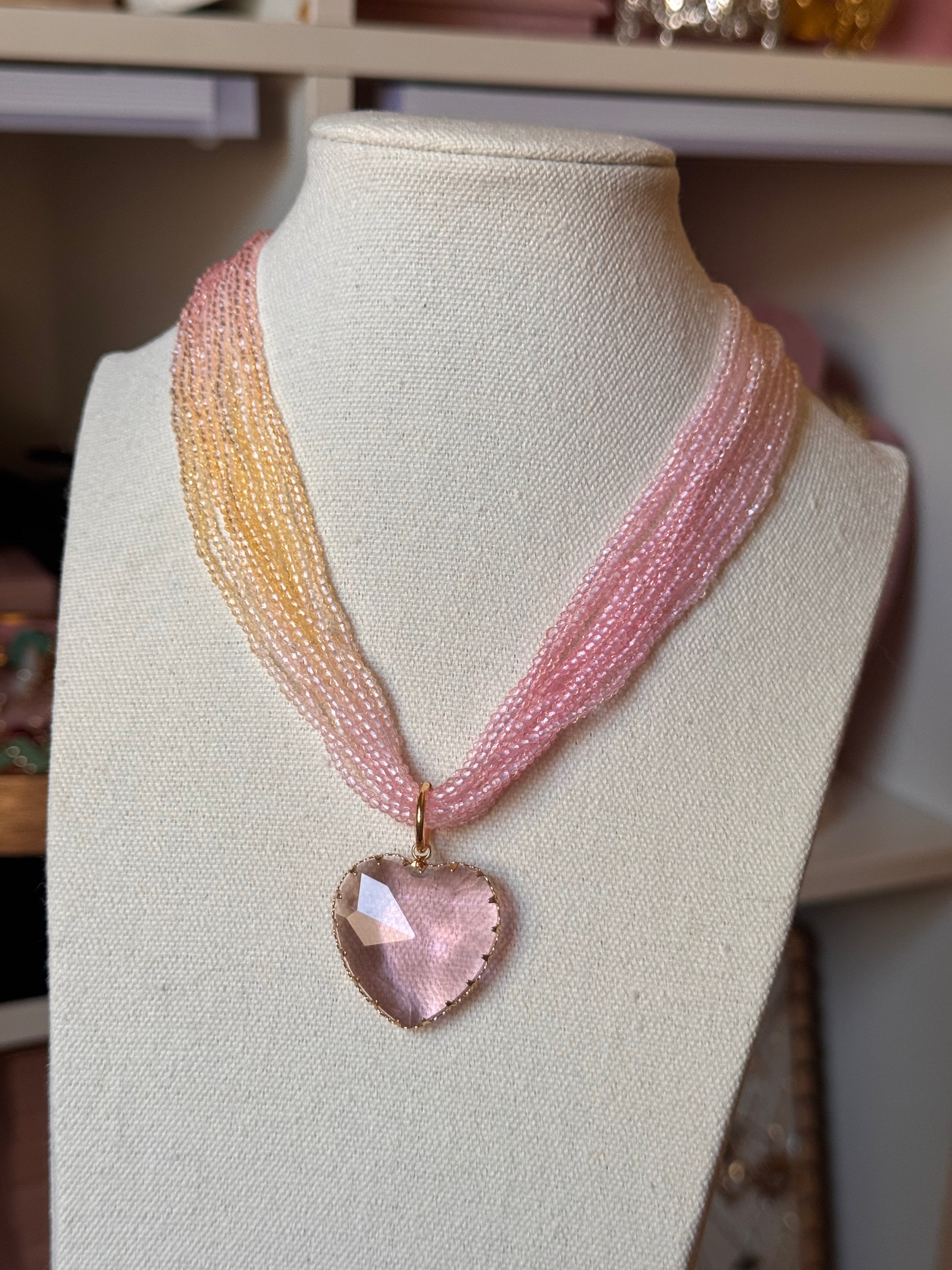COLLAR LATIDO DE ORO ROSA