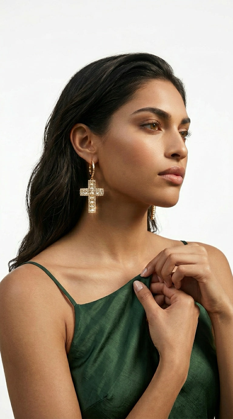 PENDIENTES CROSS DIAMONT