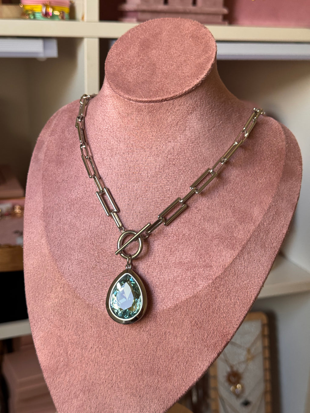COLLAR CRISTAUX AQUA