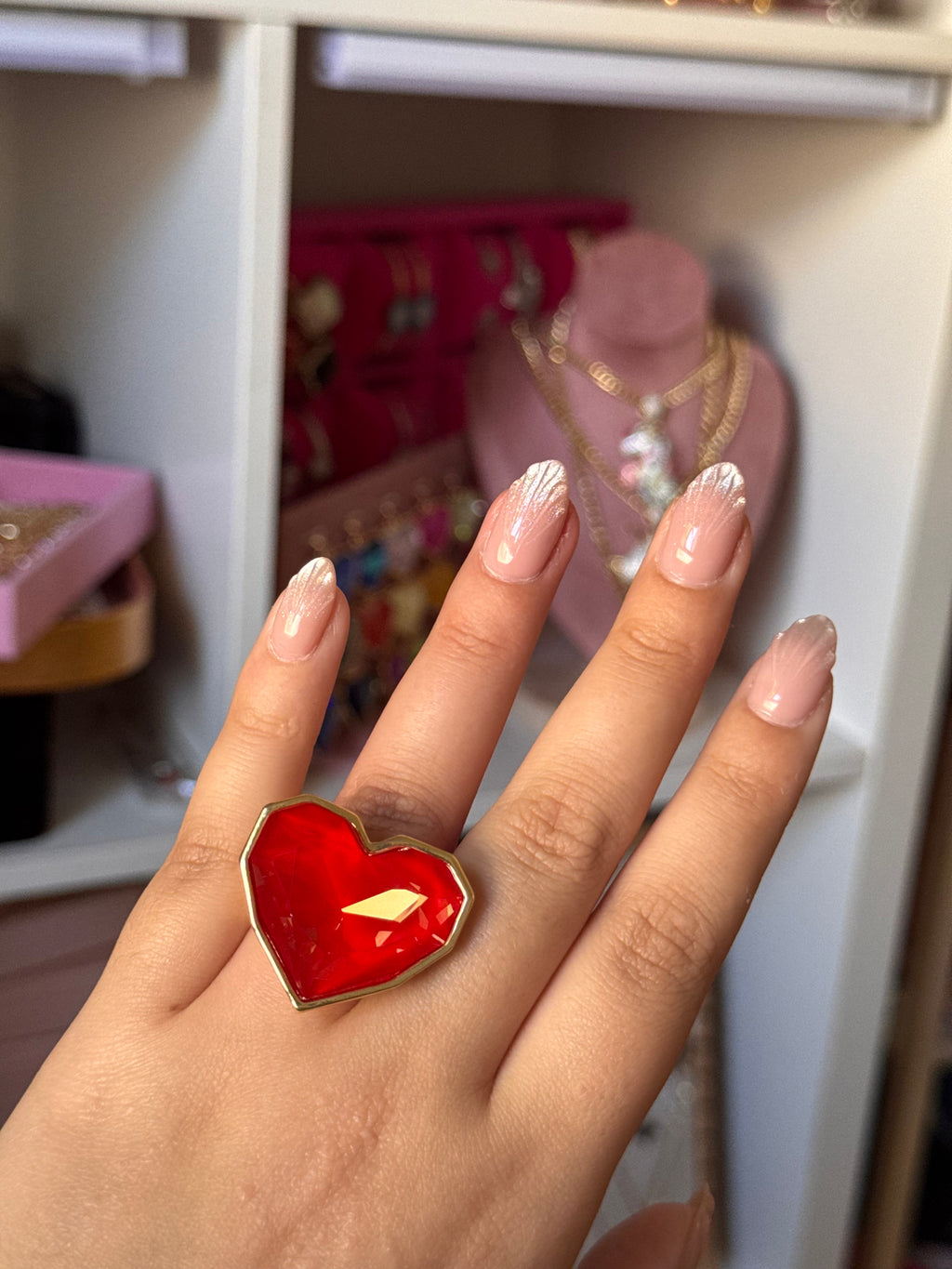 ANILLO HEARTS ROJO