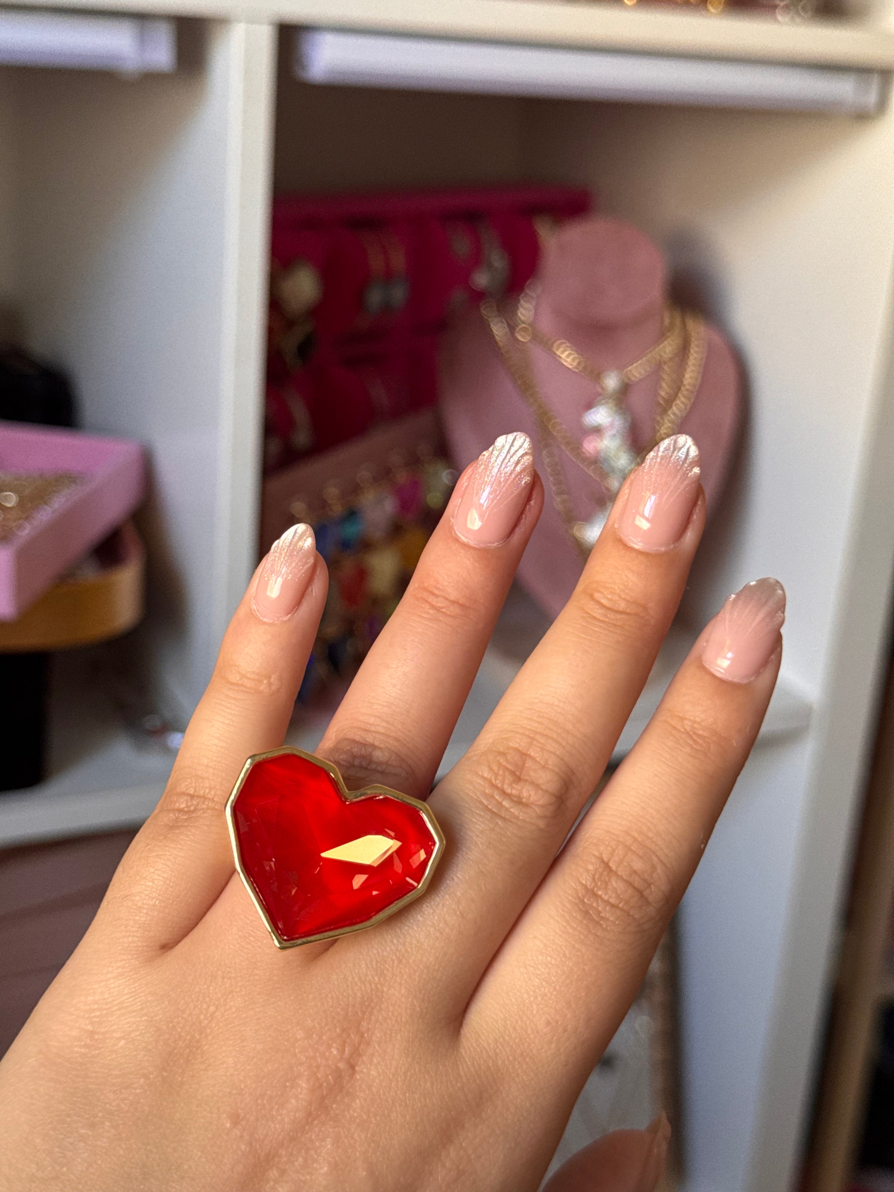 ANILLO HEARTS ROJO