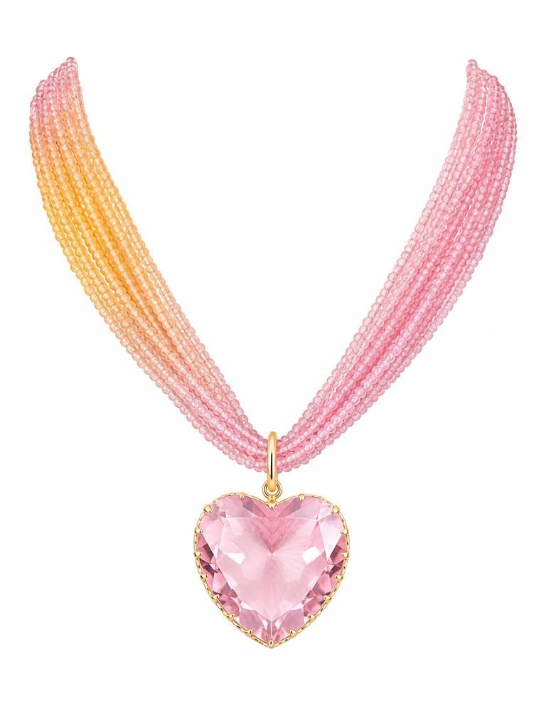 COLLAR LATIDO DE ORO ROSA