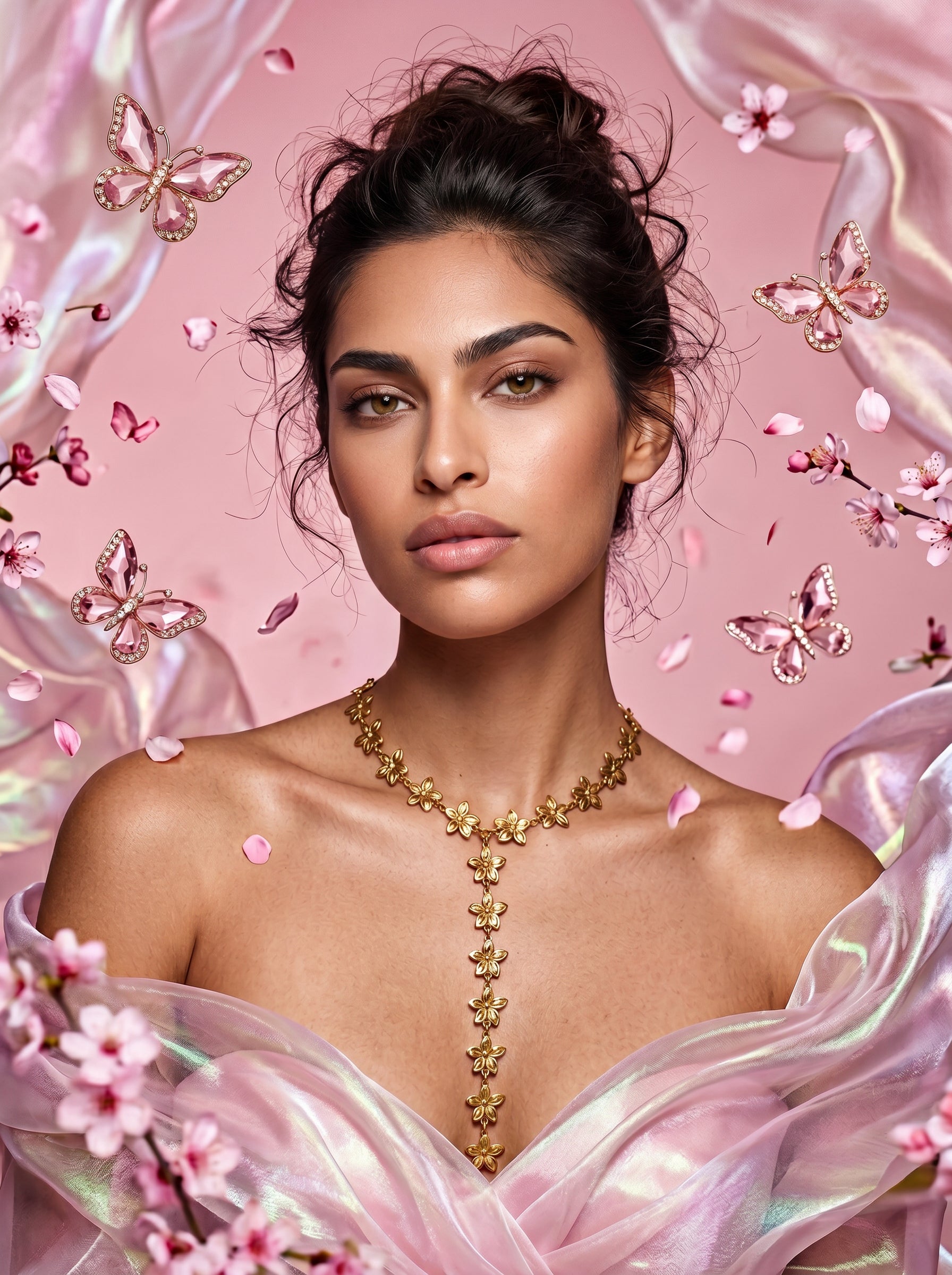 COLLAR FLORAL GOLD