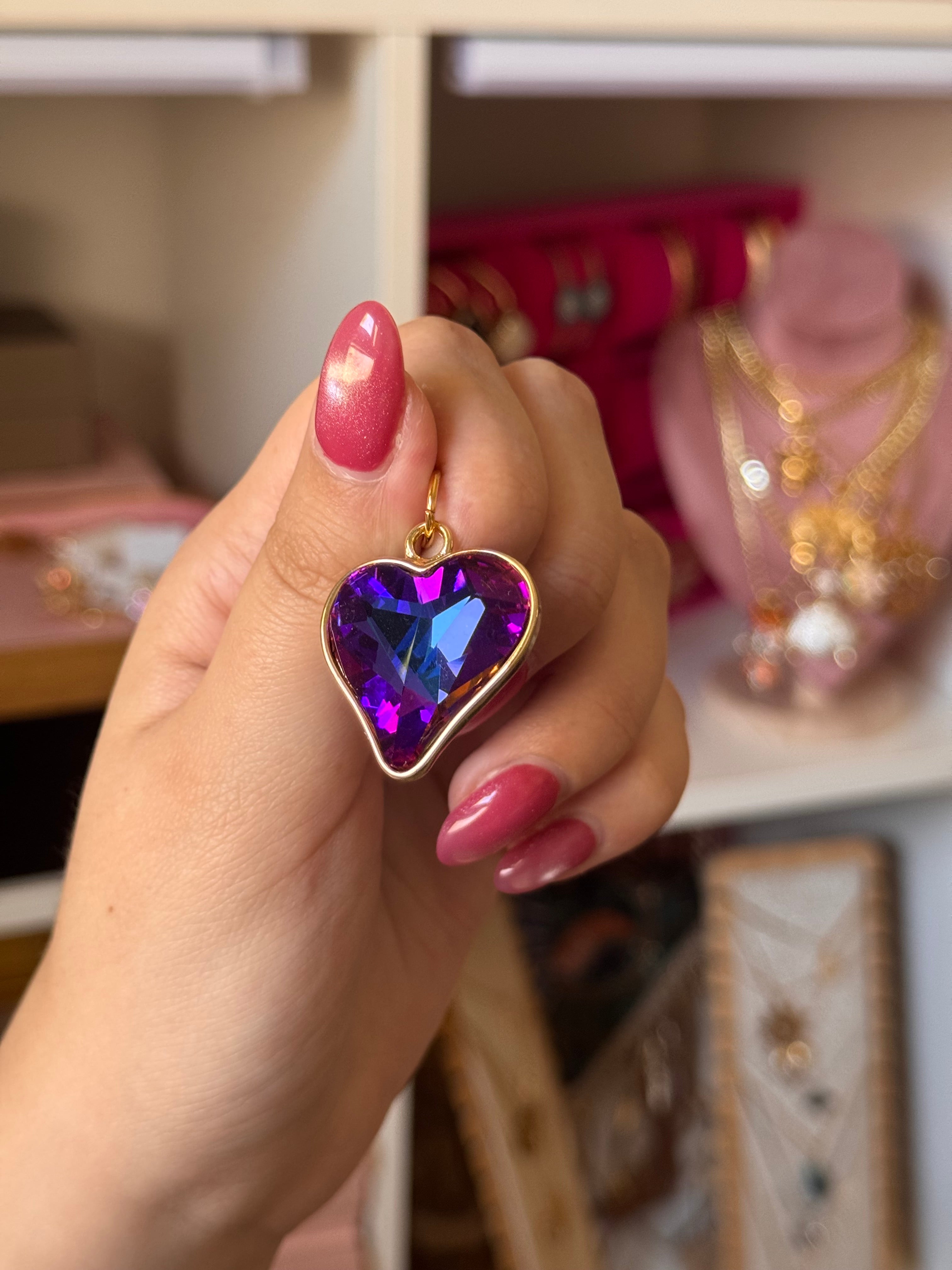 DIJE LOVE MORADO BRILLANTE