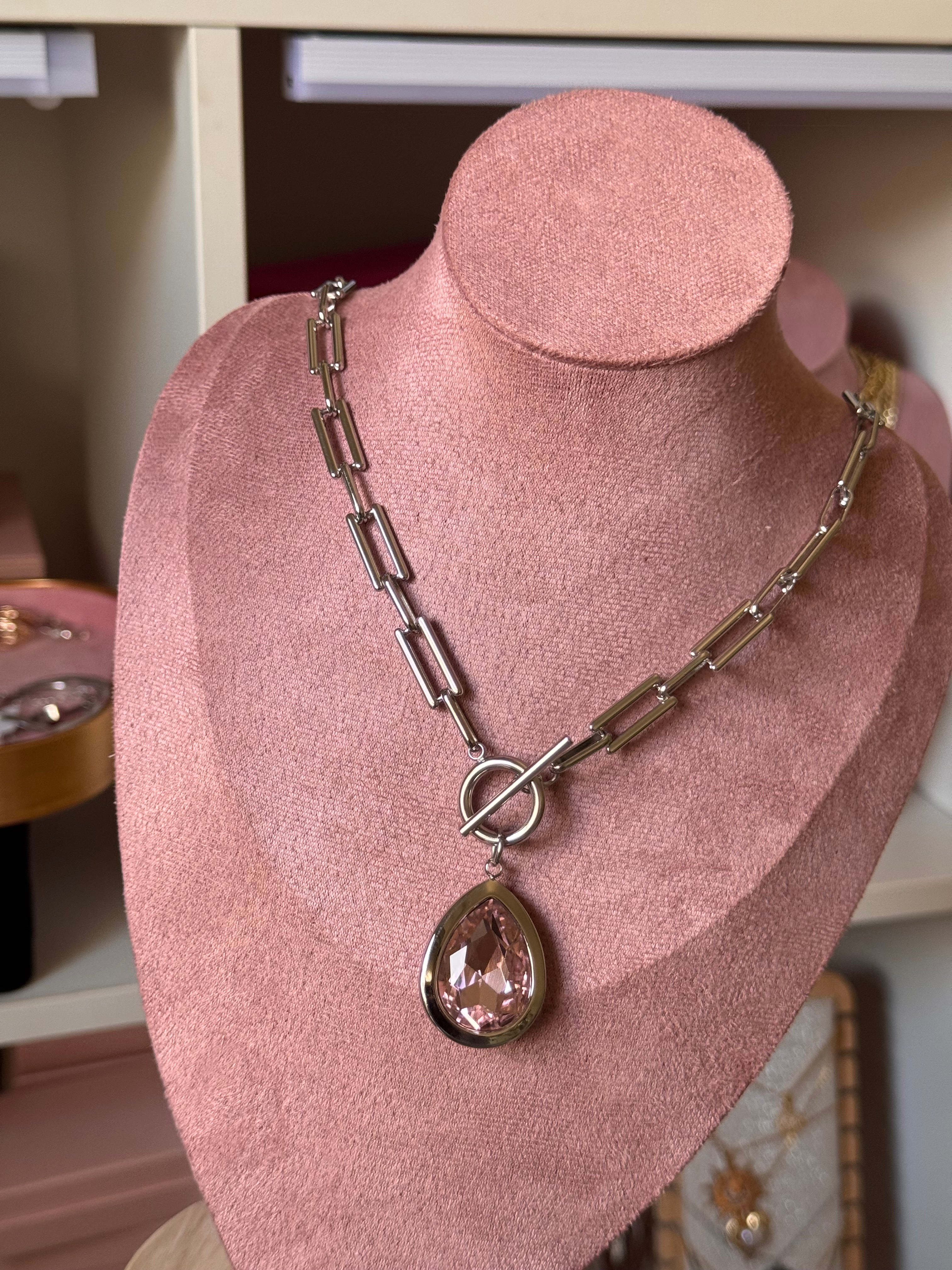 COLLAR CRISTAUX ROSA