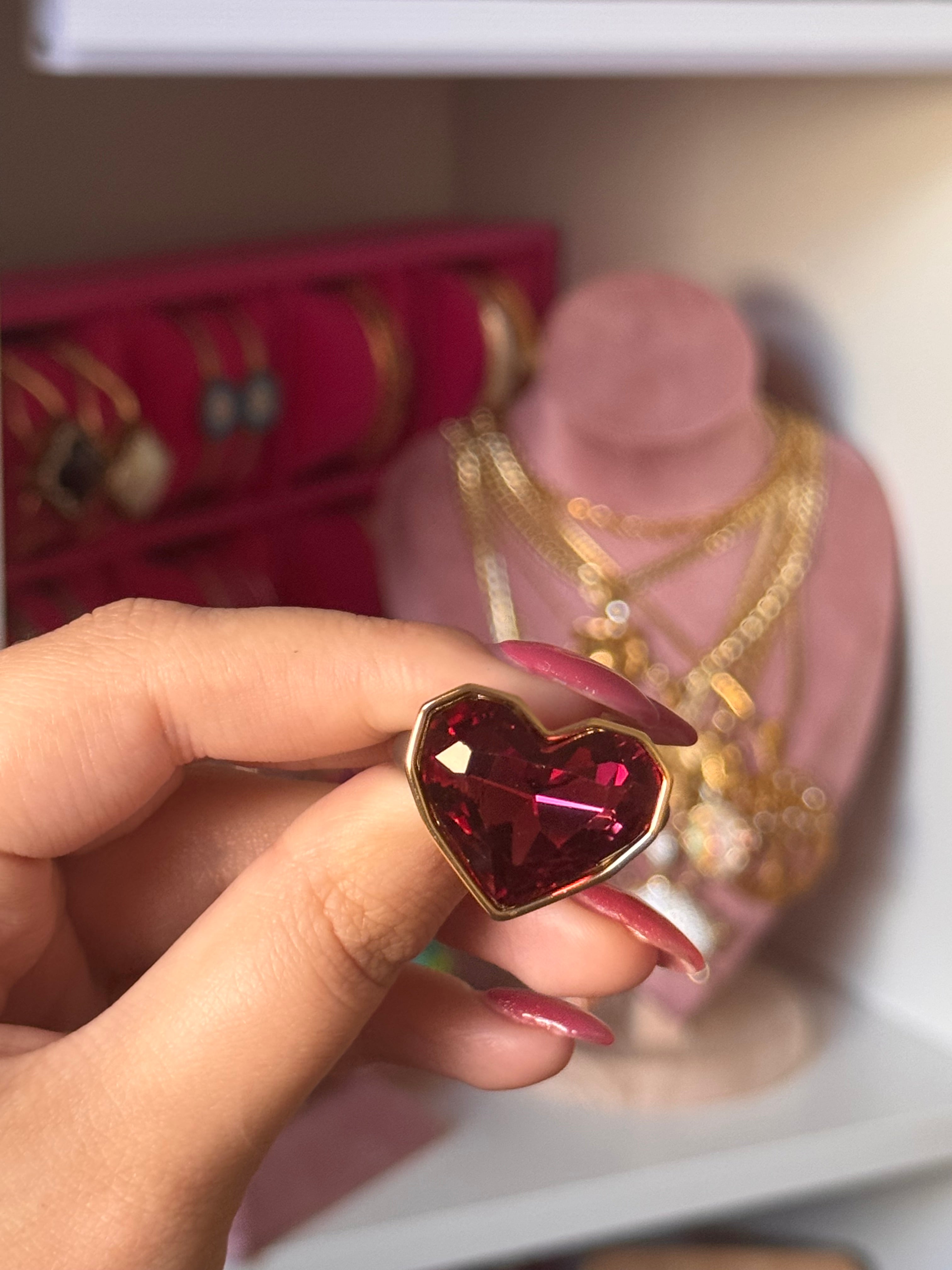 ANILLO HEART ROJO