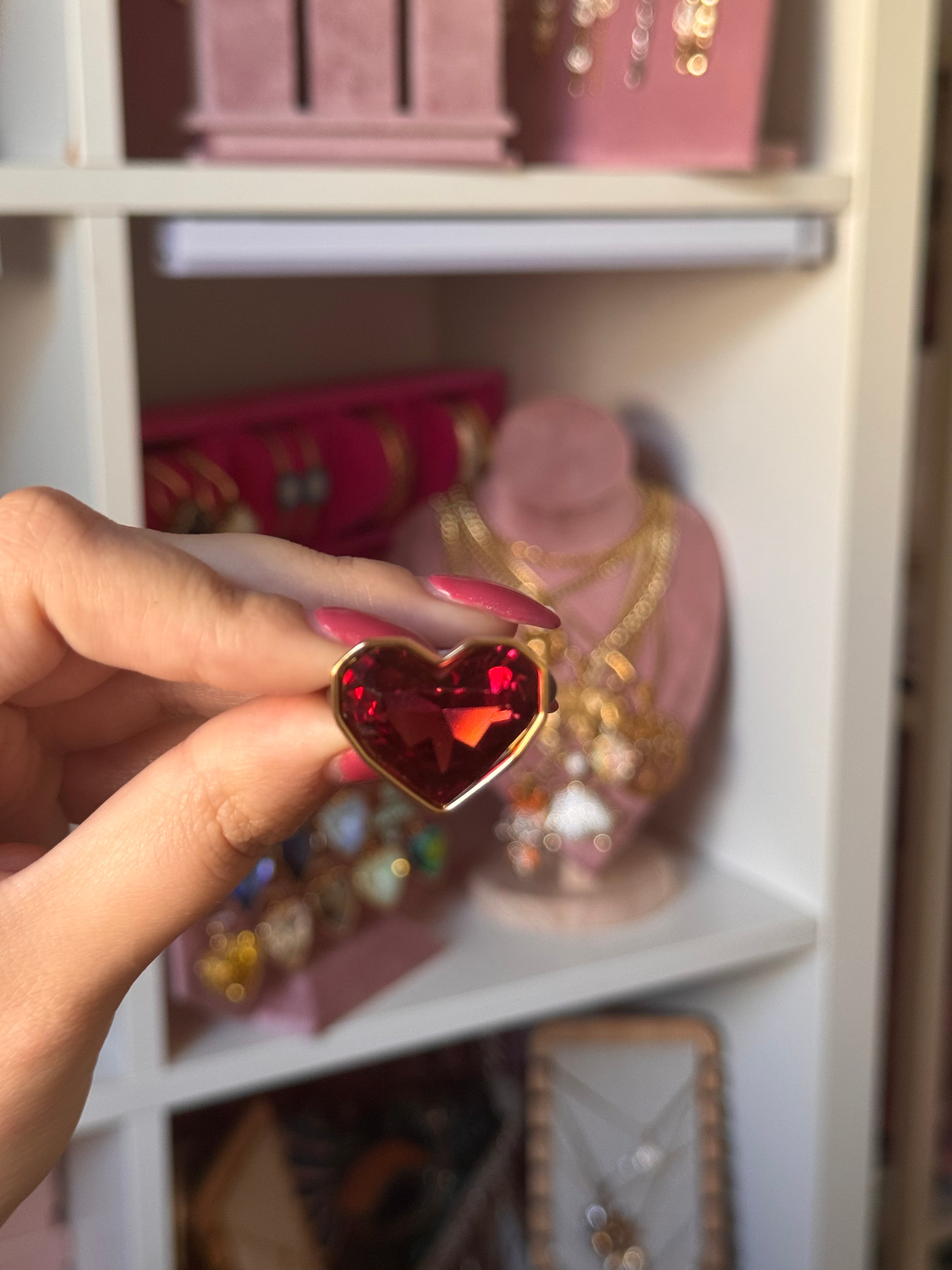 ANILLO HEART ROJO