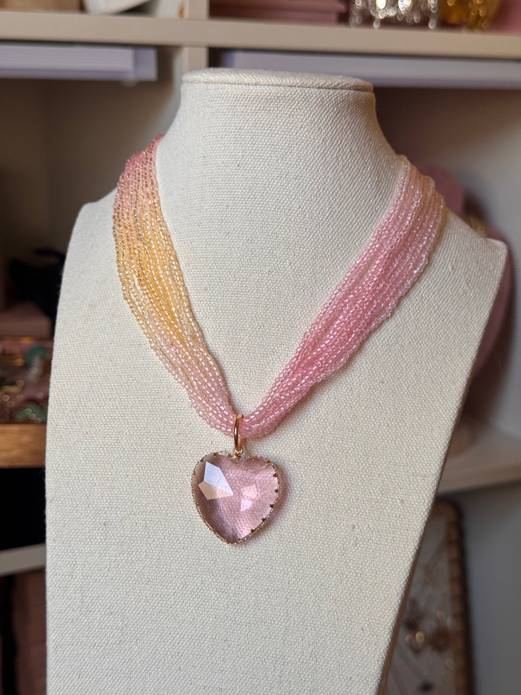 COLLAR LATIDO DE ORO ROSA