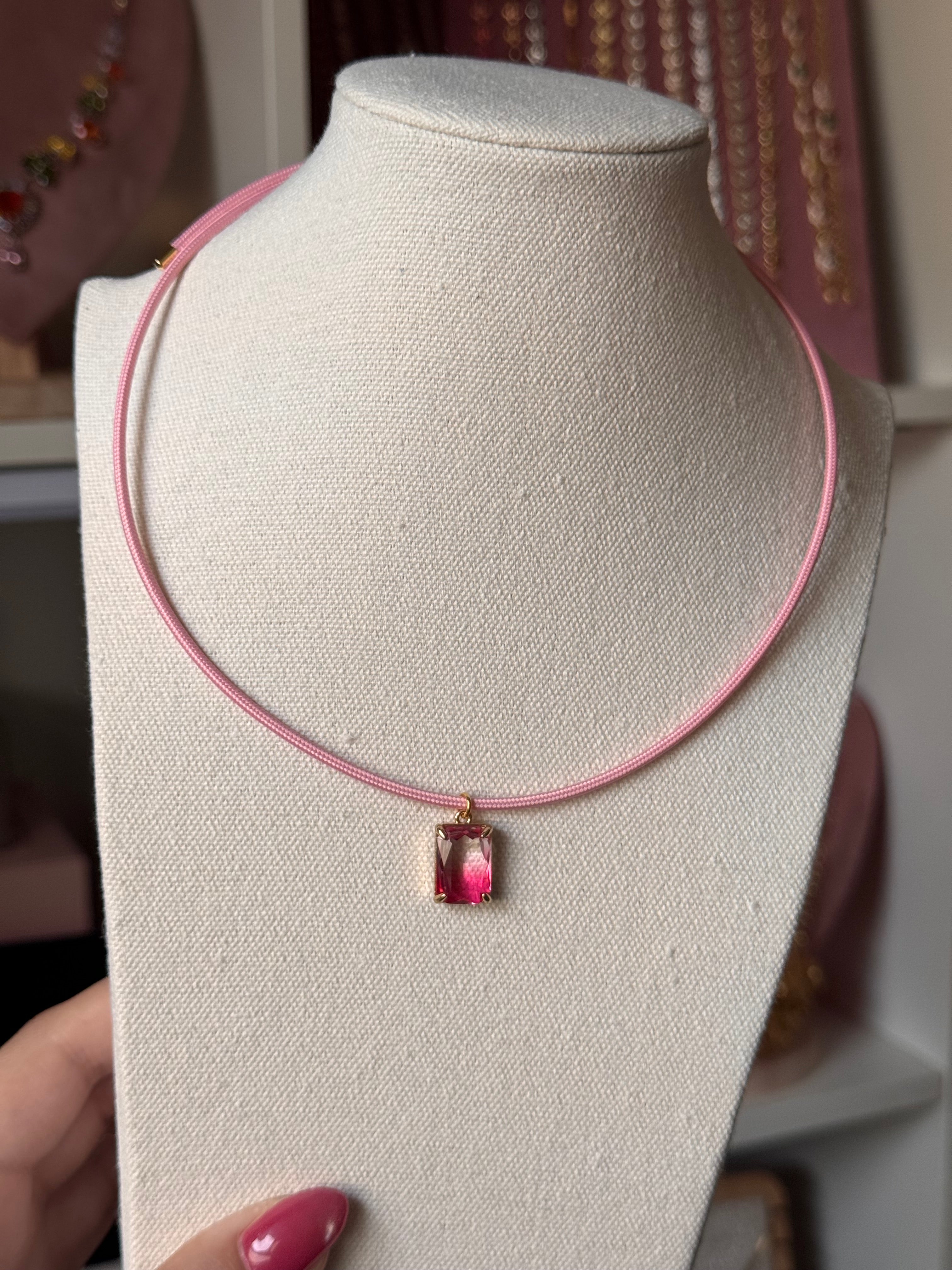 COLLAR PINK VELVET