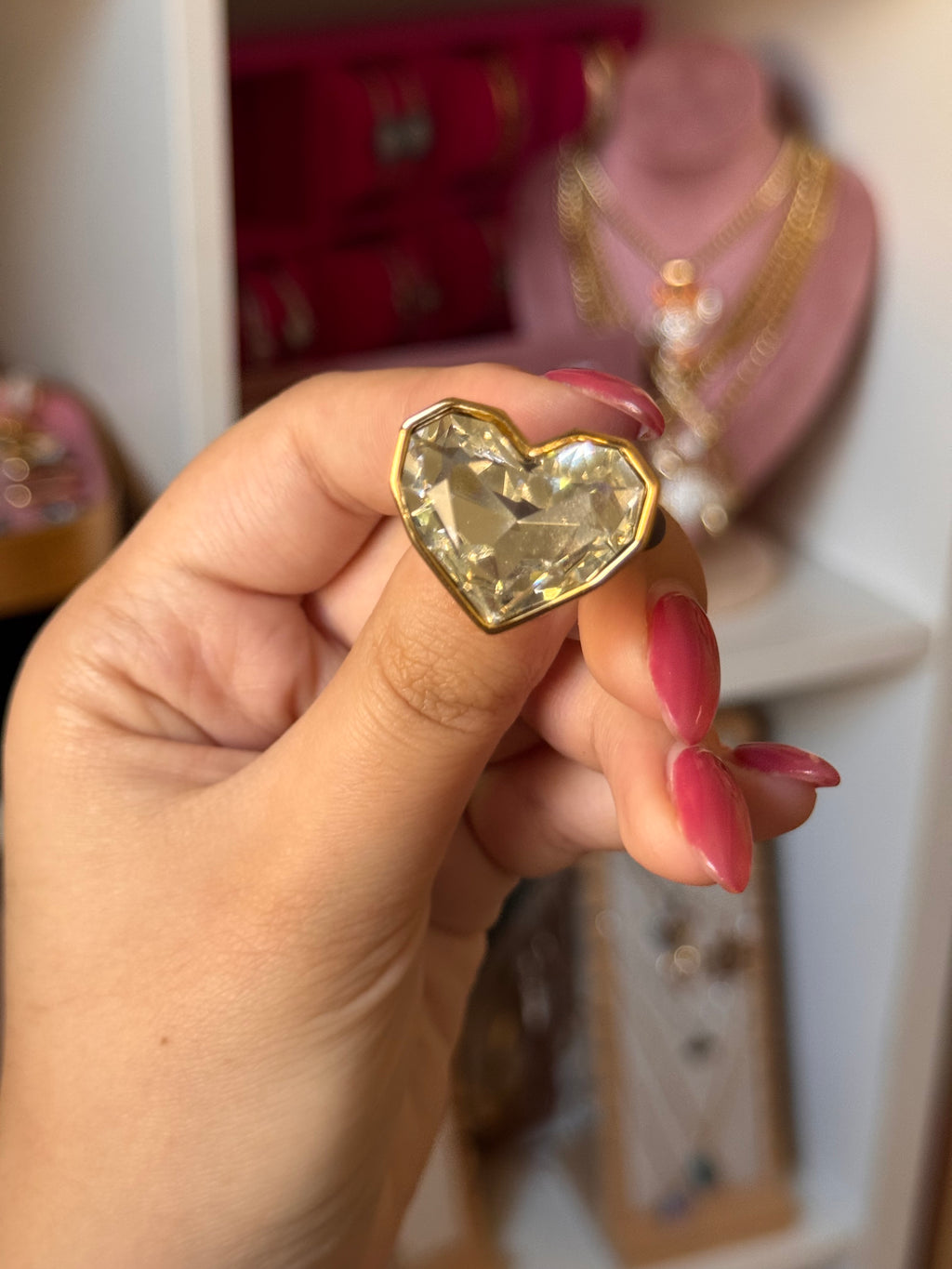 ANILLO HEARTS WHITE T18