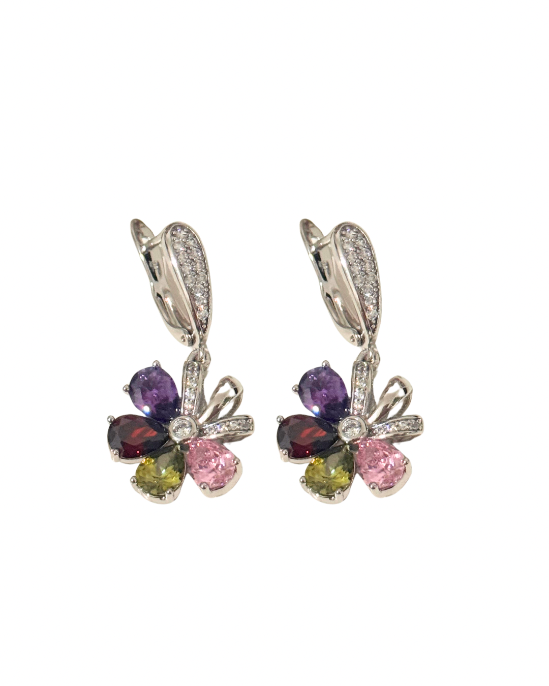 PENDIENTES FLORALES SILVER