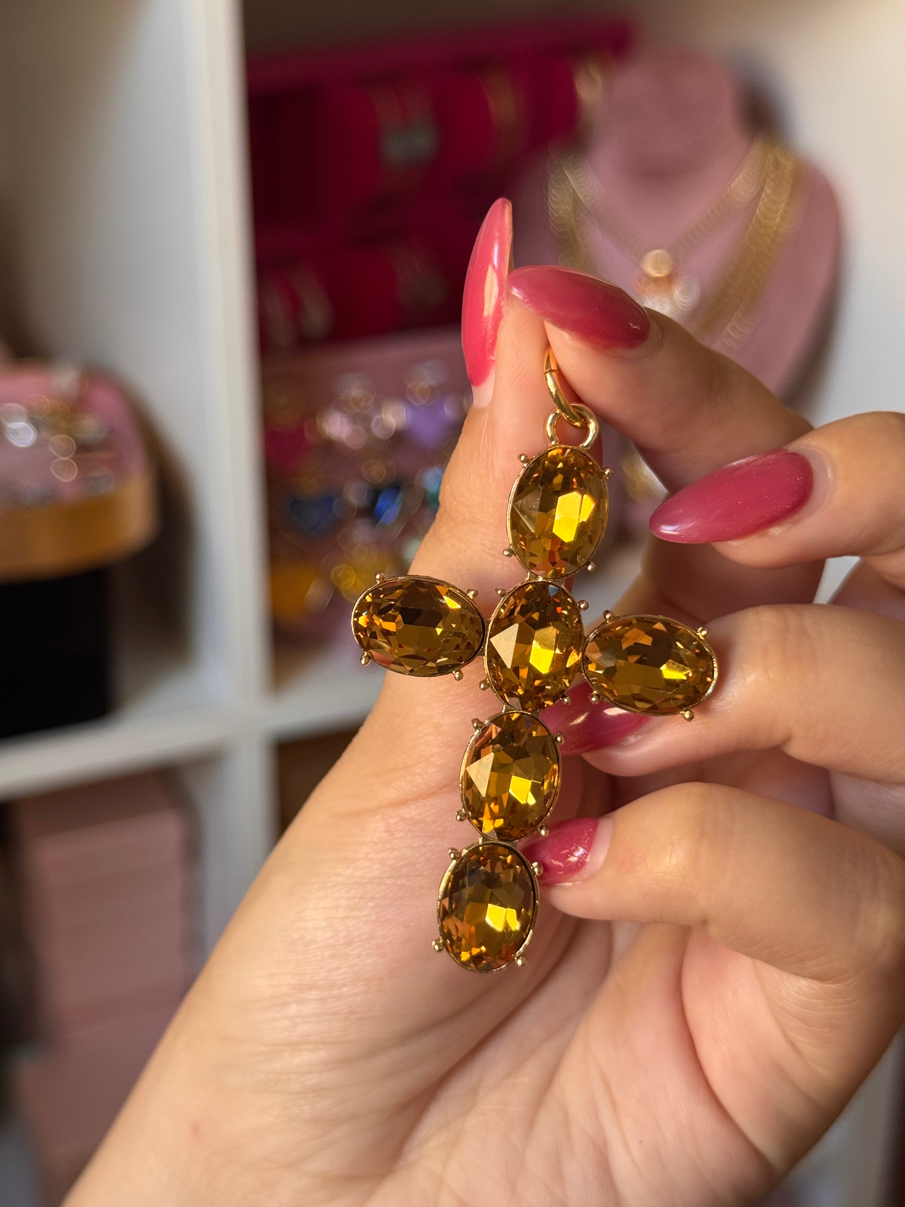 DIJE CRISTAL ÁMBAR