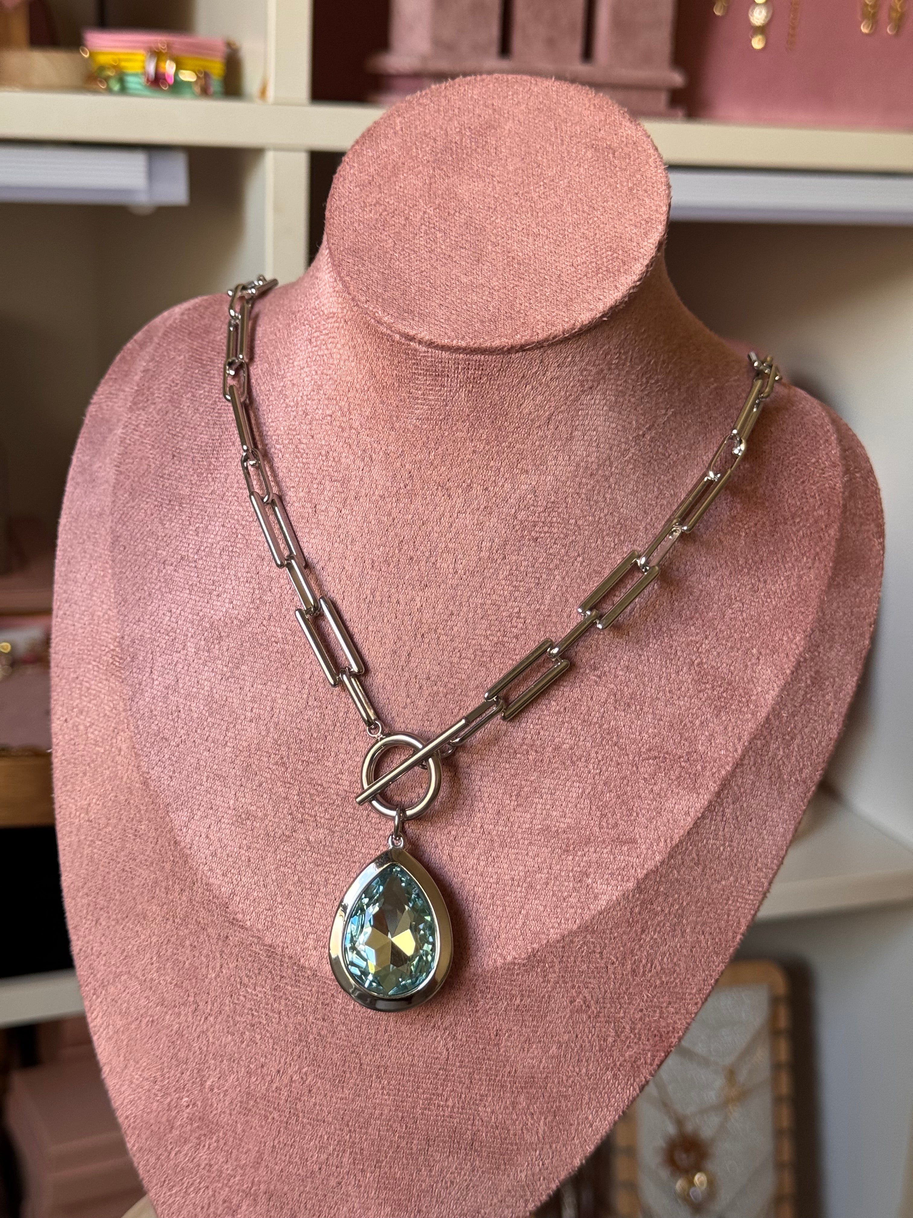 COLLAR CRISTAUX AQUA