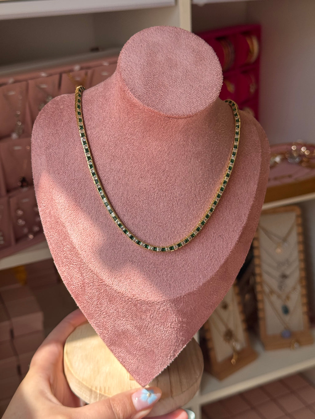 COLLAR GREEN WHITE