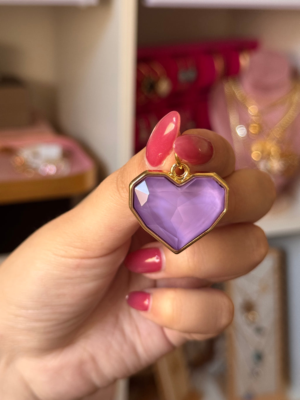 DIJE HEARTS MORADO