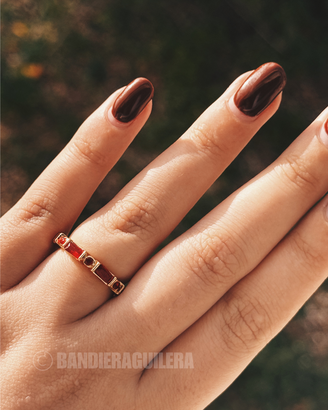 ANILLO HEART RED