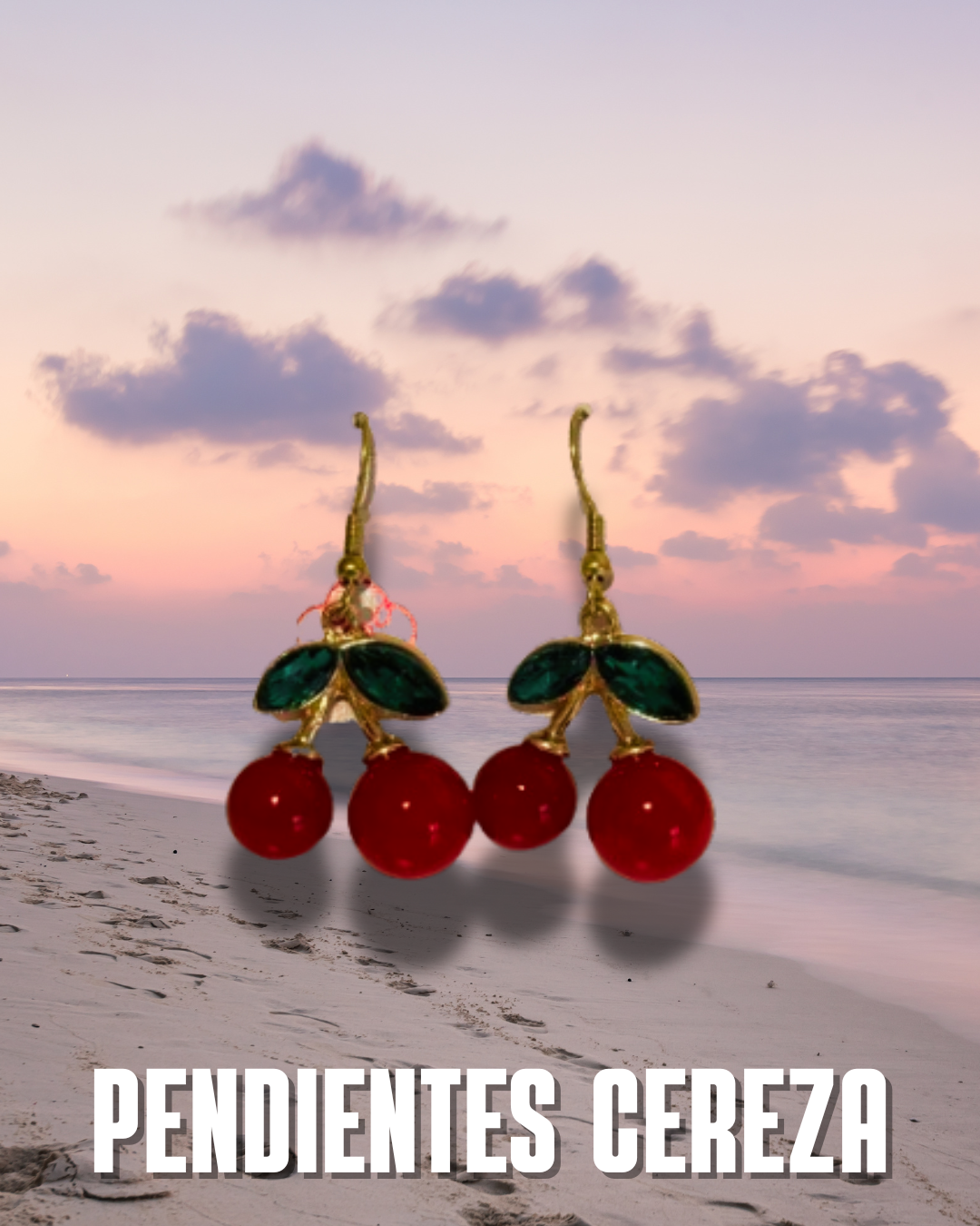 PENDIENTES CEREZA