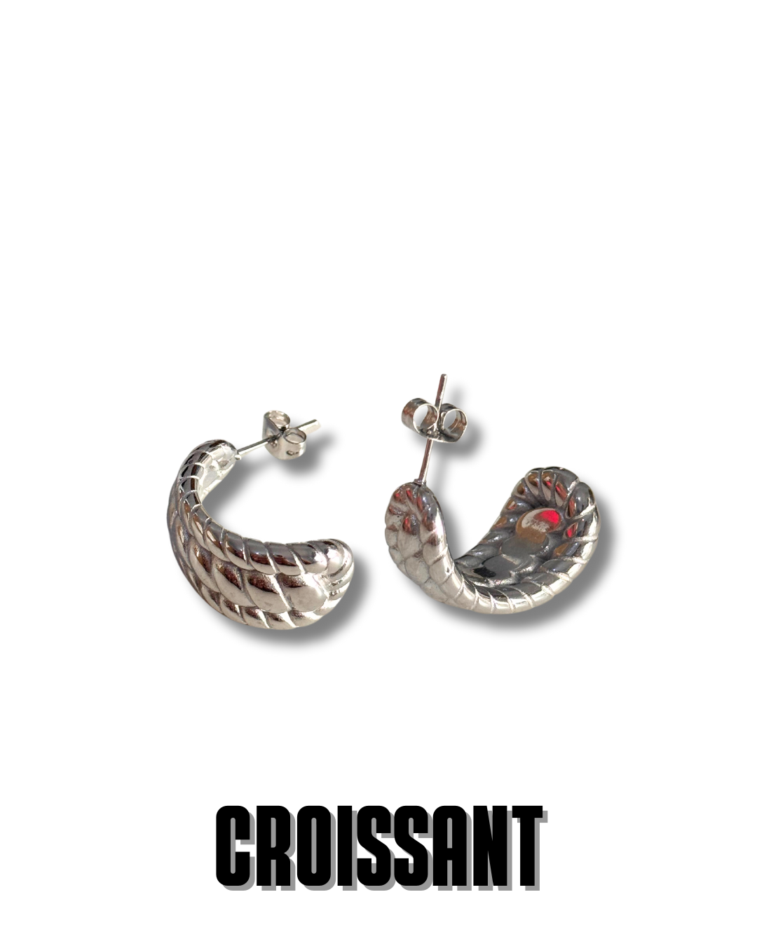 Pendientes Croissant Silver